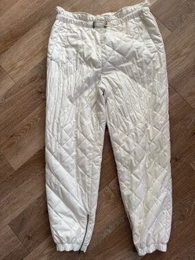 Future Collective Cream Quilted Pants